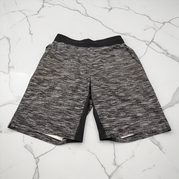 Lululemon Other - Lululemon Mens Space Dye Athletic Shorts Black White Medium 9 Inch Inseam